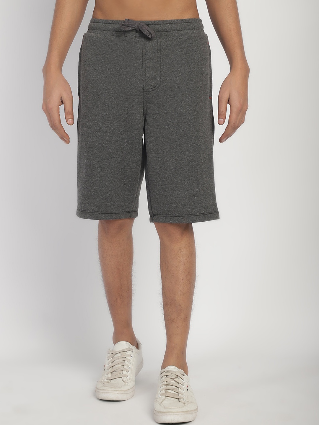

Rute Boys Slim Fit Cotton Running Shorts, Grey melange