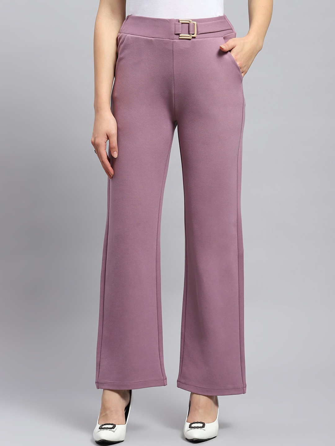 

Monte Carlo Women Mid-Rise Trousers, Mauve