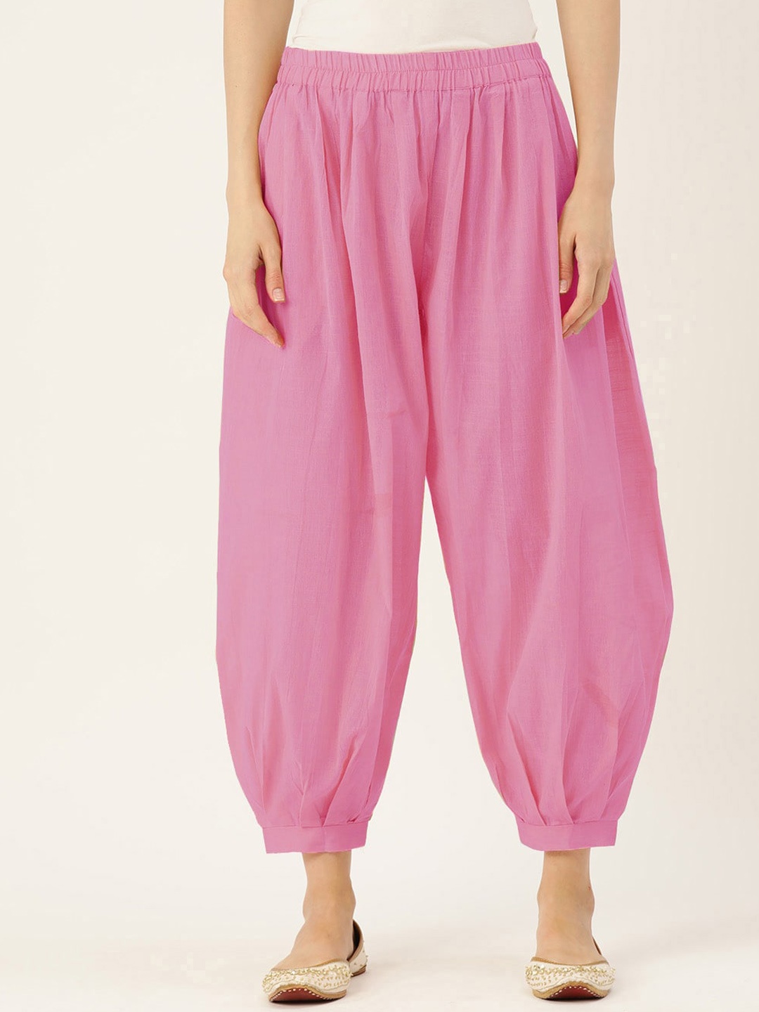 

Molcha Women Loose Fit Pure Cotton Afghani Salwar, Pink