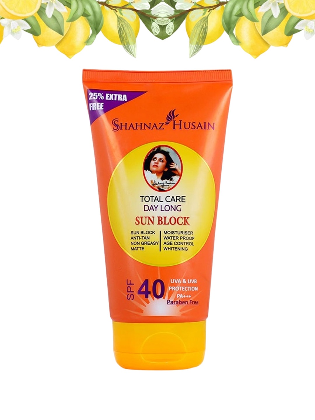 

Shahnaz Husain Sun Block SPF 40 Sunscreen For UVA & UVB Protection - 100g, White