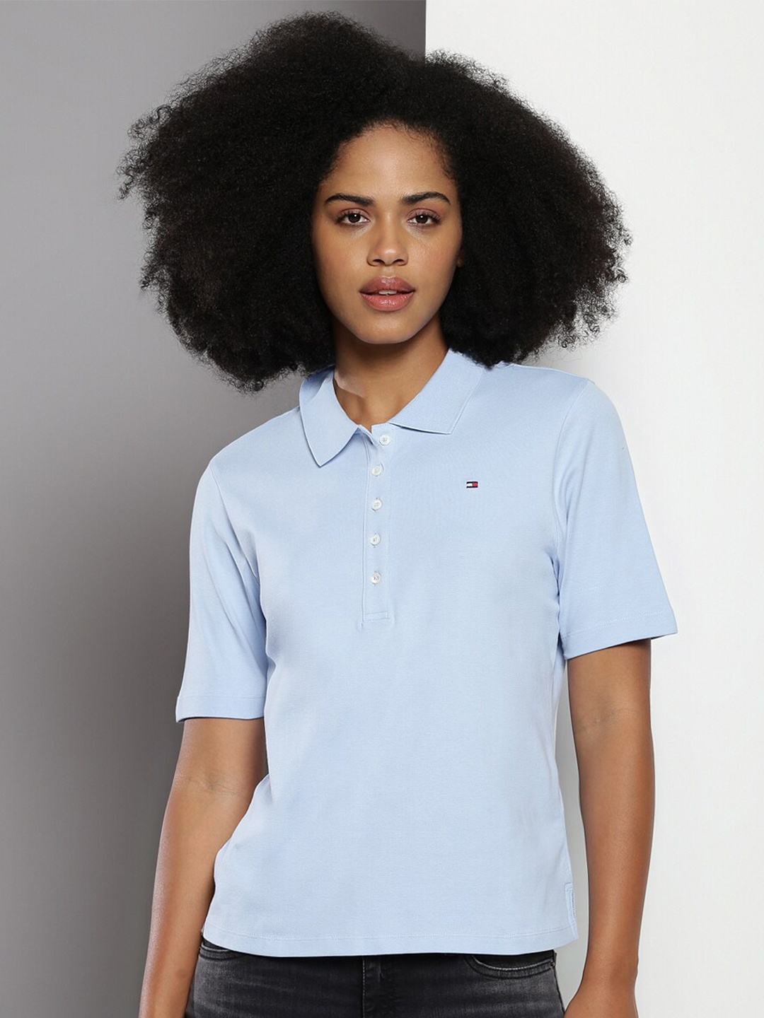 

Tommy Hilfiger Polo Collar Organic Cotton Casual T-shirt, Blue
