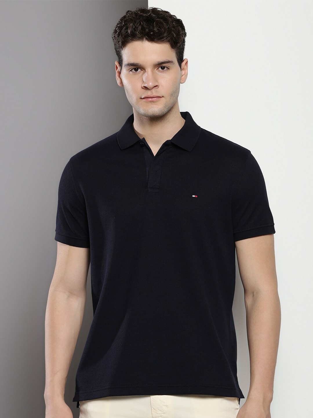 

Tommy Hilfiger Polo Collar Cotton T-shirt, Navy blue
