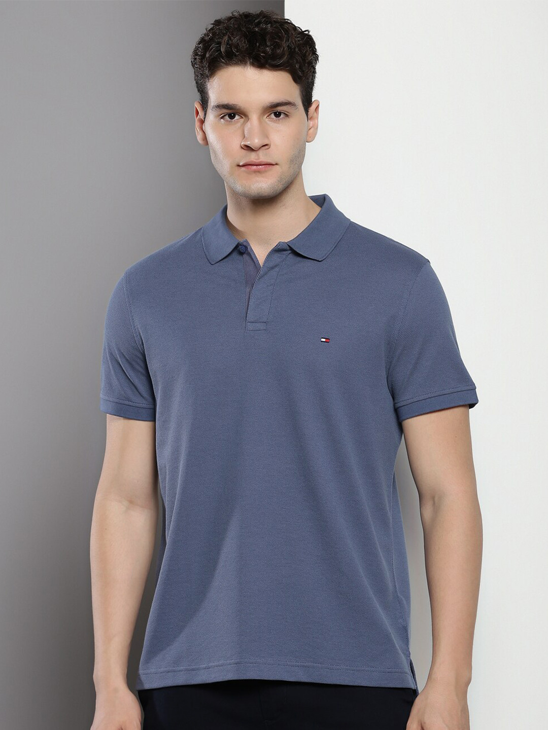 

Tommy Hilfiger Polo Collar Cotton T-shirt, Blue
