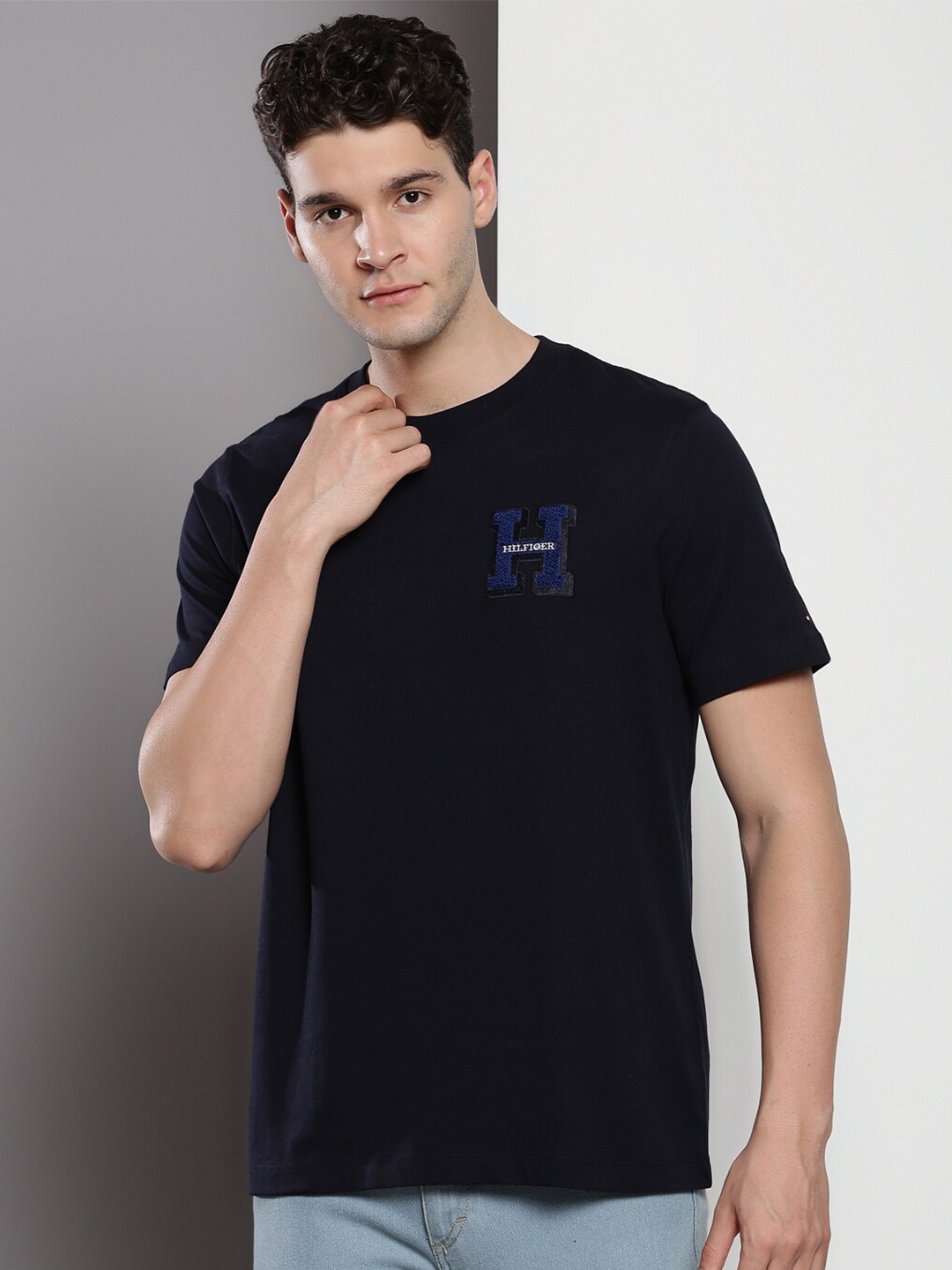 

Tommy Hilfiger Crew Neck Pure Cotton T-shirt, Navy blue