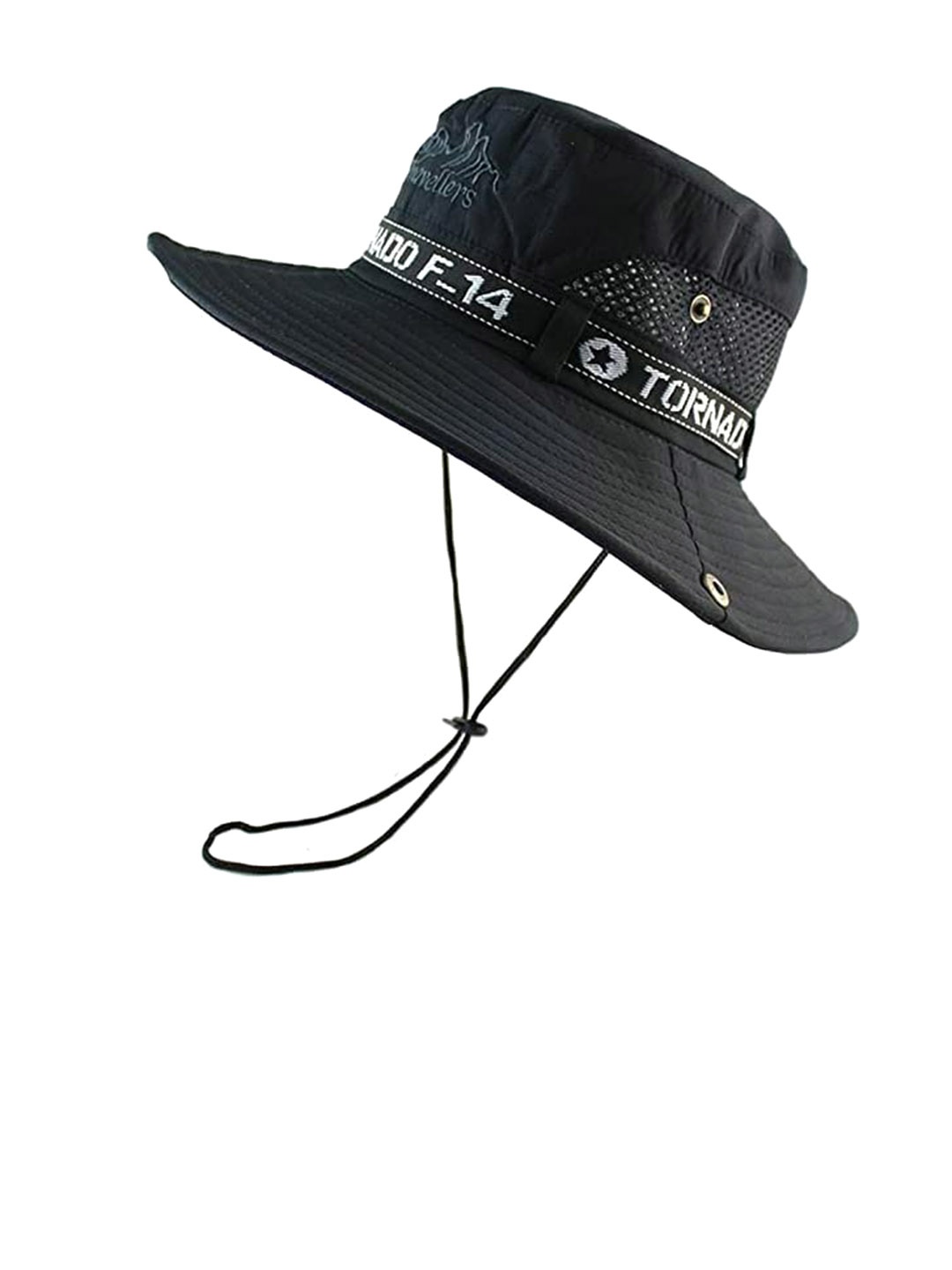 

Alexvyan Men Self Design Breathable UV Protection Sun Hat, Black