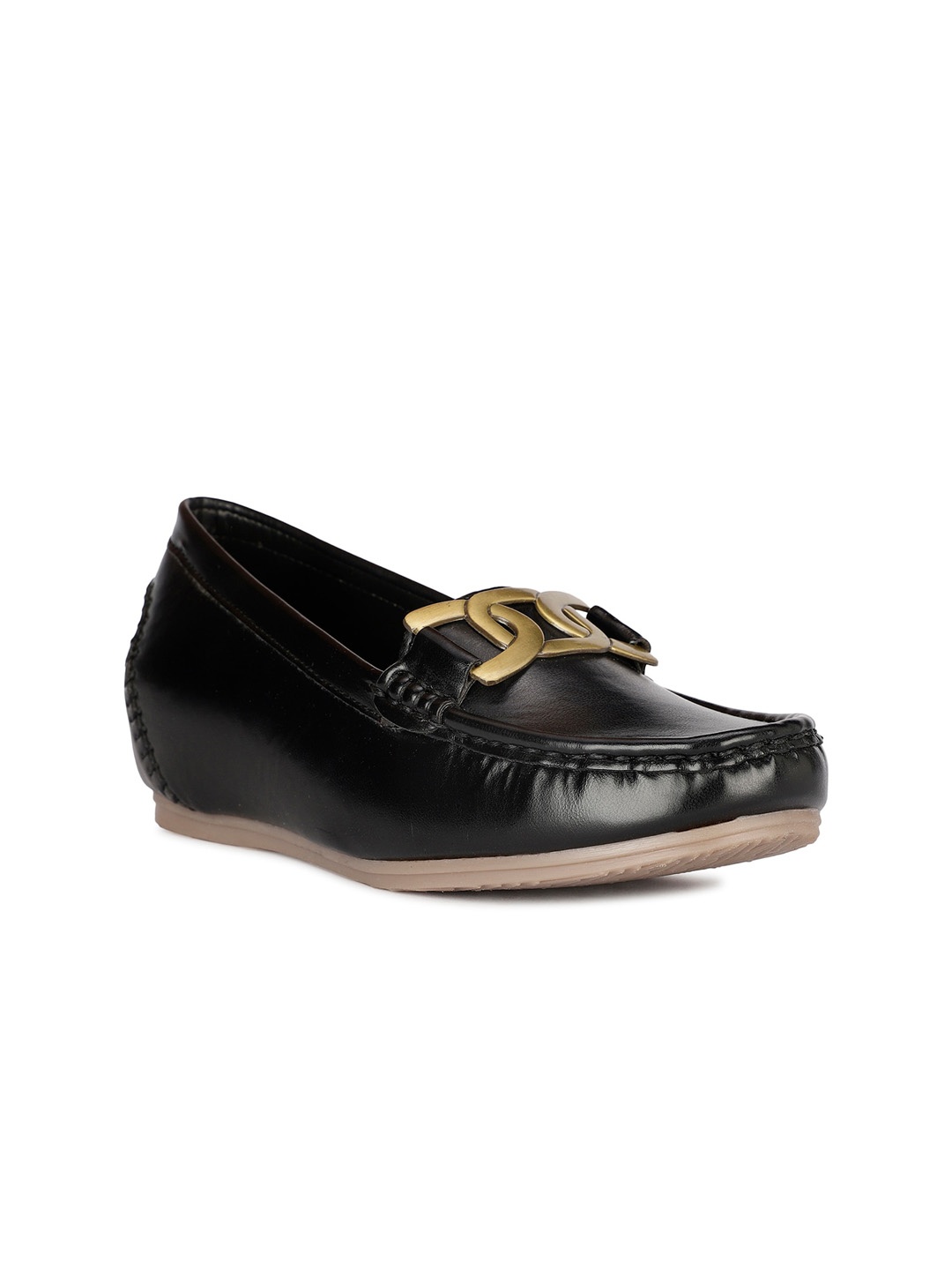 

Bata Women Round Toe Loafers, Black