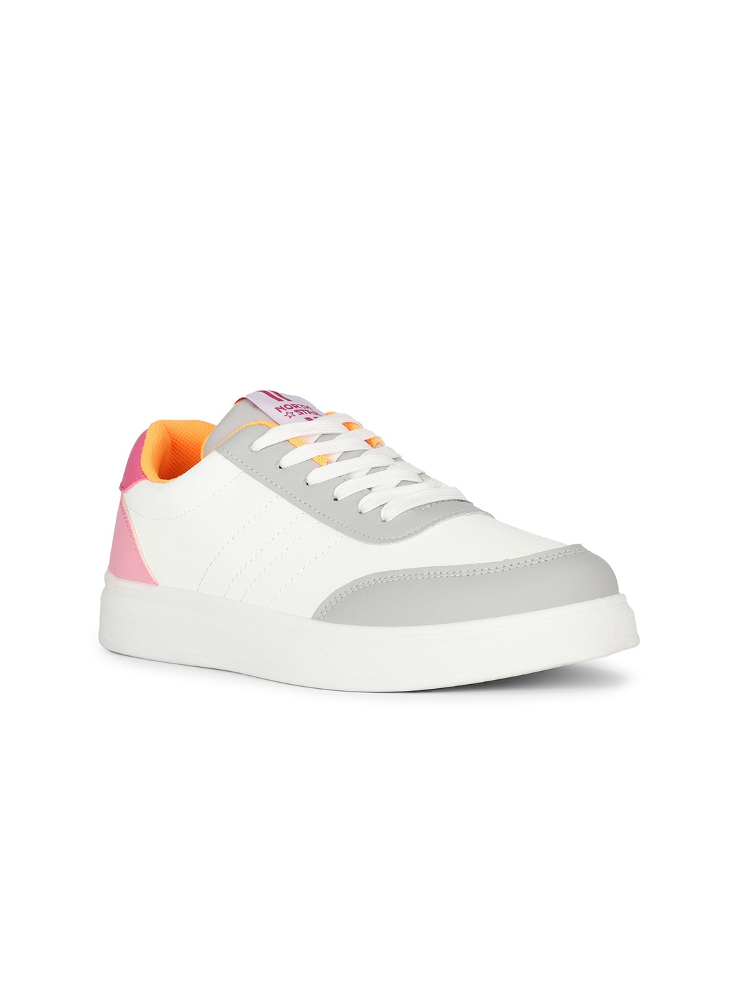 

North Star Women Colourblocked Lace Up Sneakers, White