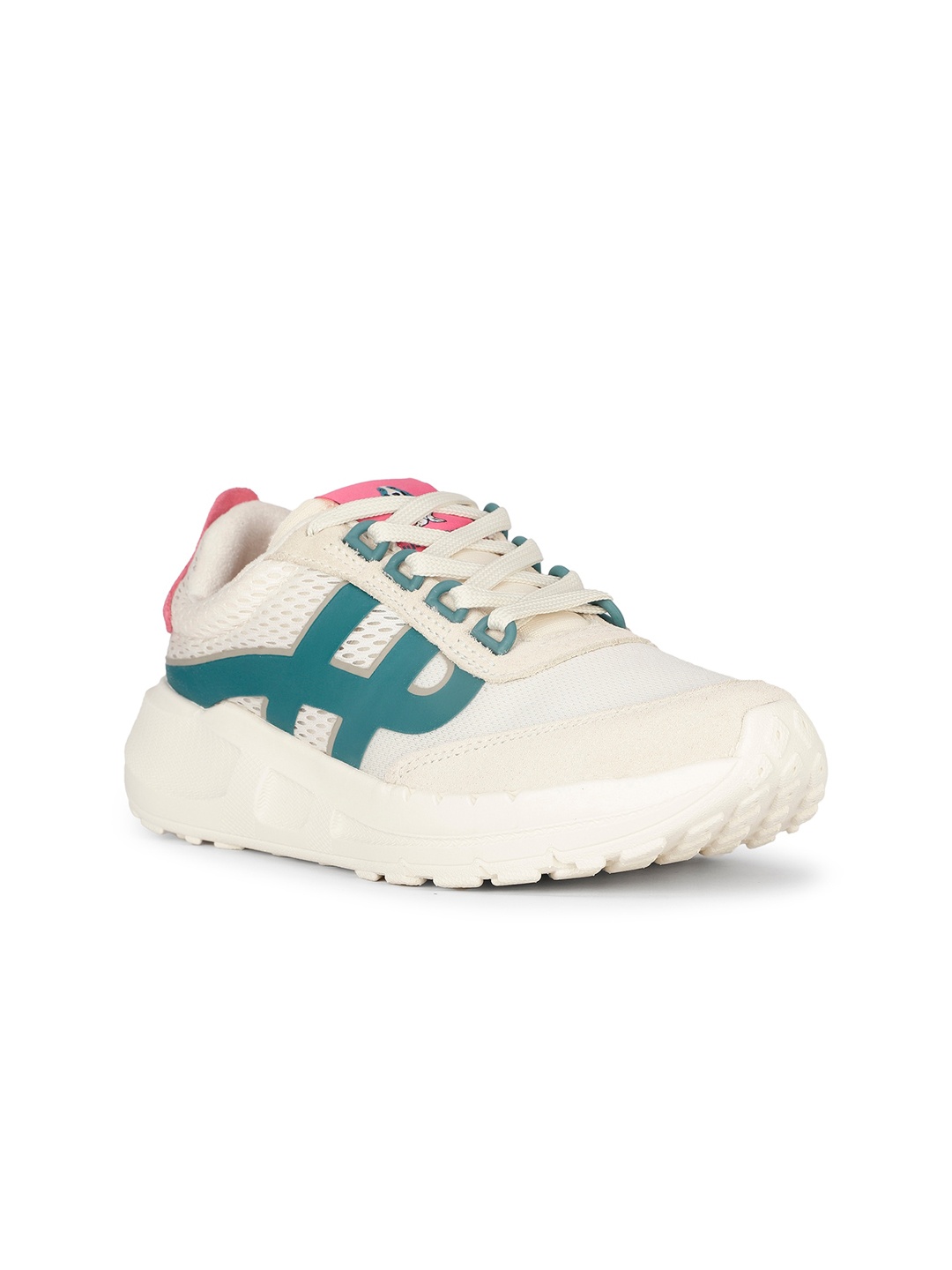 

Hush Puppies Women Round Toe Textile Sneakers, Off white