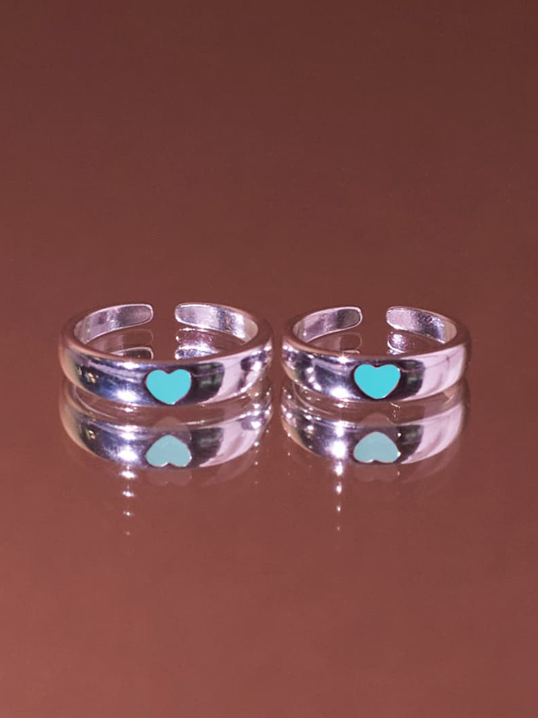 

DressBerry Blue Set Of 2 Silver-Plated Finger Rings