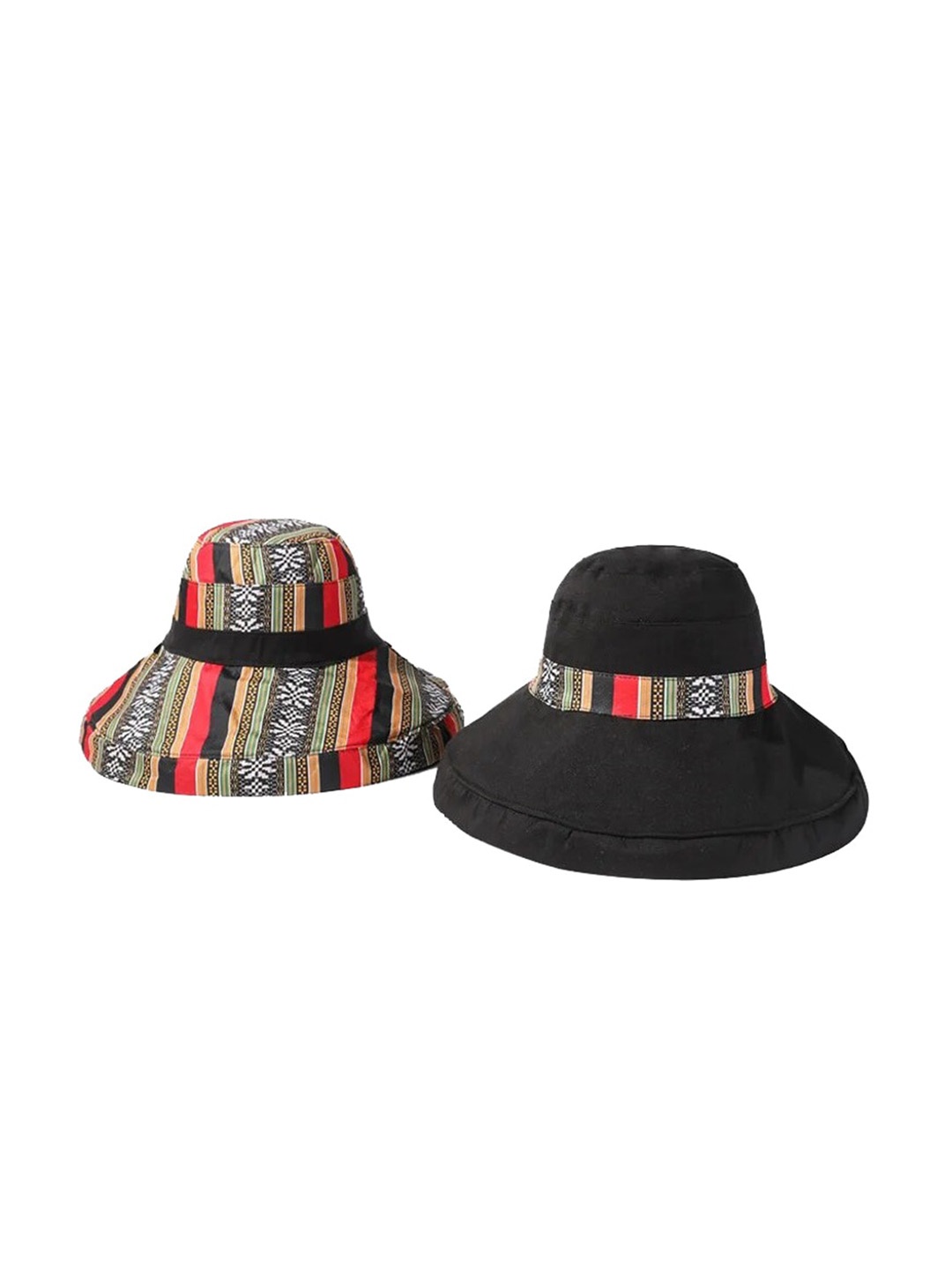 

Alexvyan Women Printed Breathable Reversible Cotton Sun Hat, Black