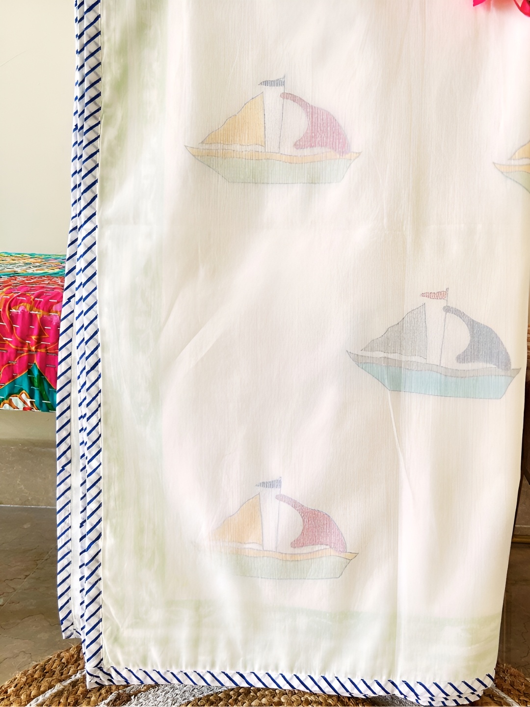 

PLAYFUL STITCHES 3-Layer Non-Toxic Dohar Made With Natural Dye - 40x60 inches, Cream