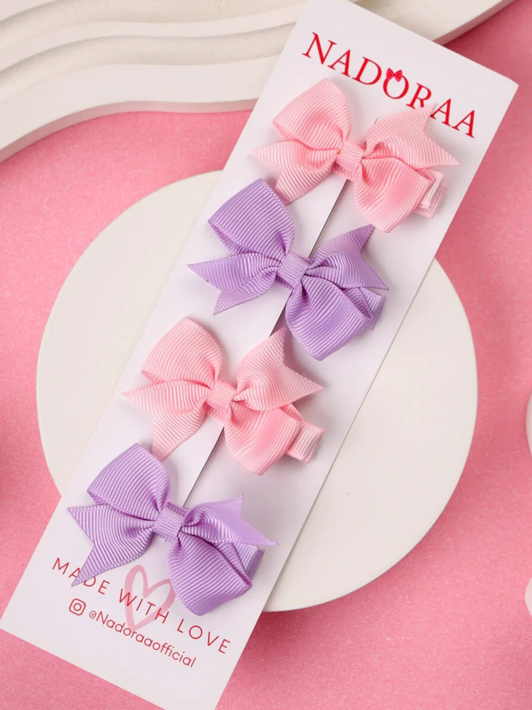 

KICKS & CRAWL Girls Set of 4 Alligator Hair Clip, Purple