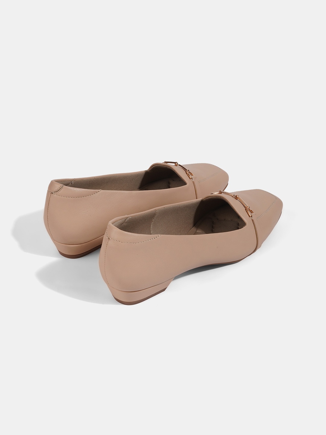 

LEMON & PEPPER Embellished Ballerinas, Beige