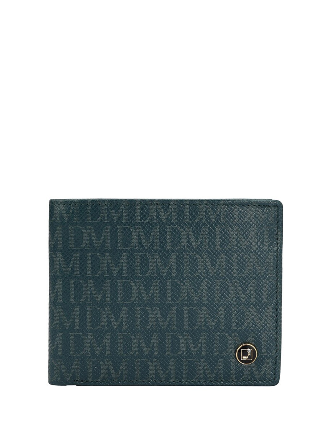 

Da Milano Men Printed Leather Two Fold Wallet, Blue