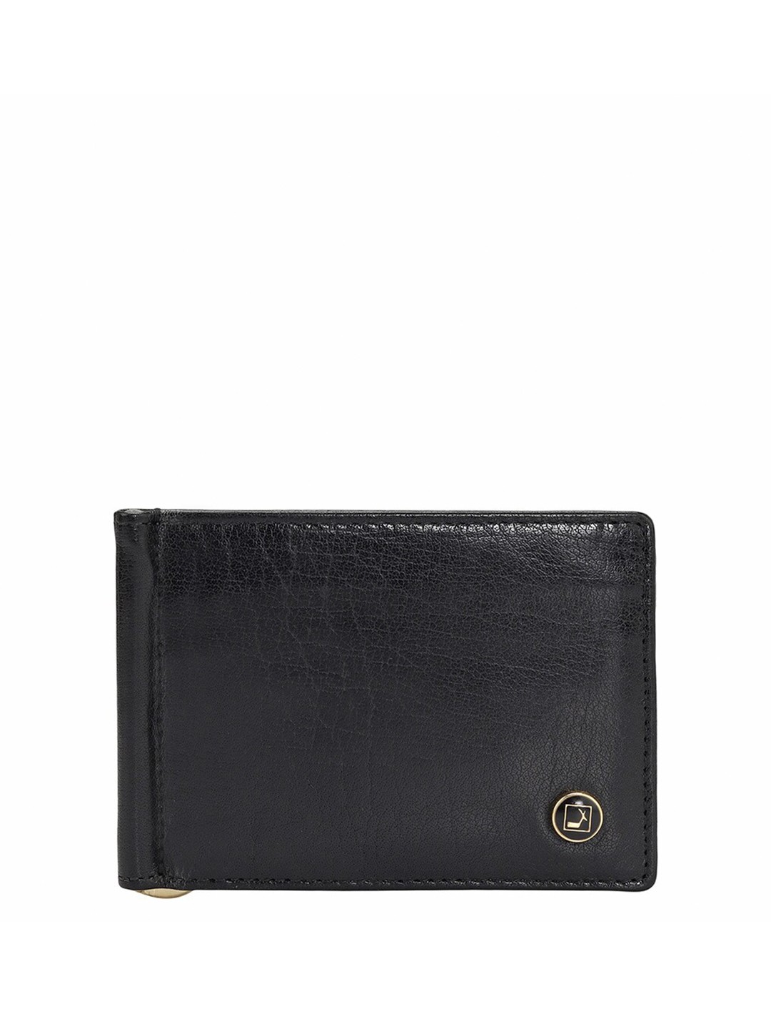 

Da Milano Unisex Textured Leather Card Holder Wallet, Black