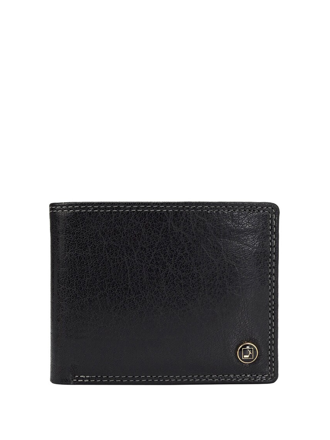 

Da Milano Men Leather Two Fold Wallet, Black