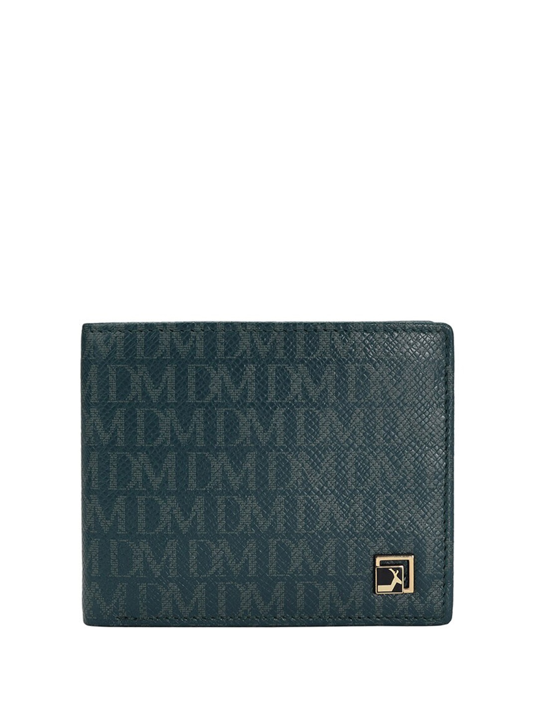 

Da Milano Men Printed Leather Two Fold Wallet, Blue