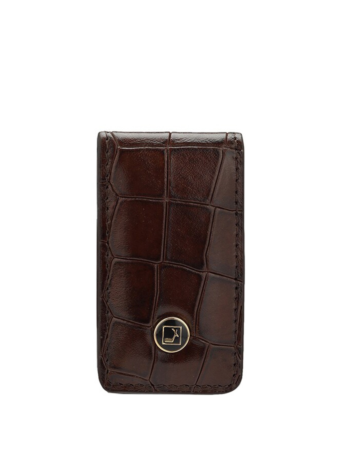 

Da Milano Unisex Leather Two Fold Wallet, Brown