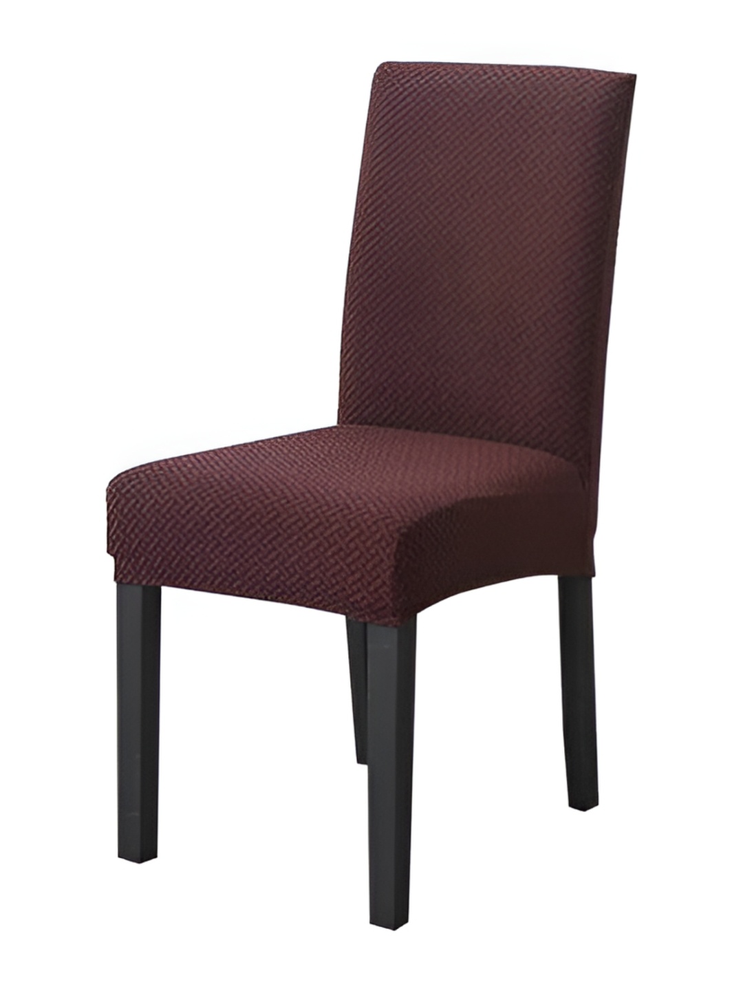 

HOUSE OF QUIRK Brown Self Design Removable Washable Chair Cover