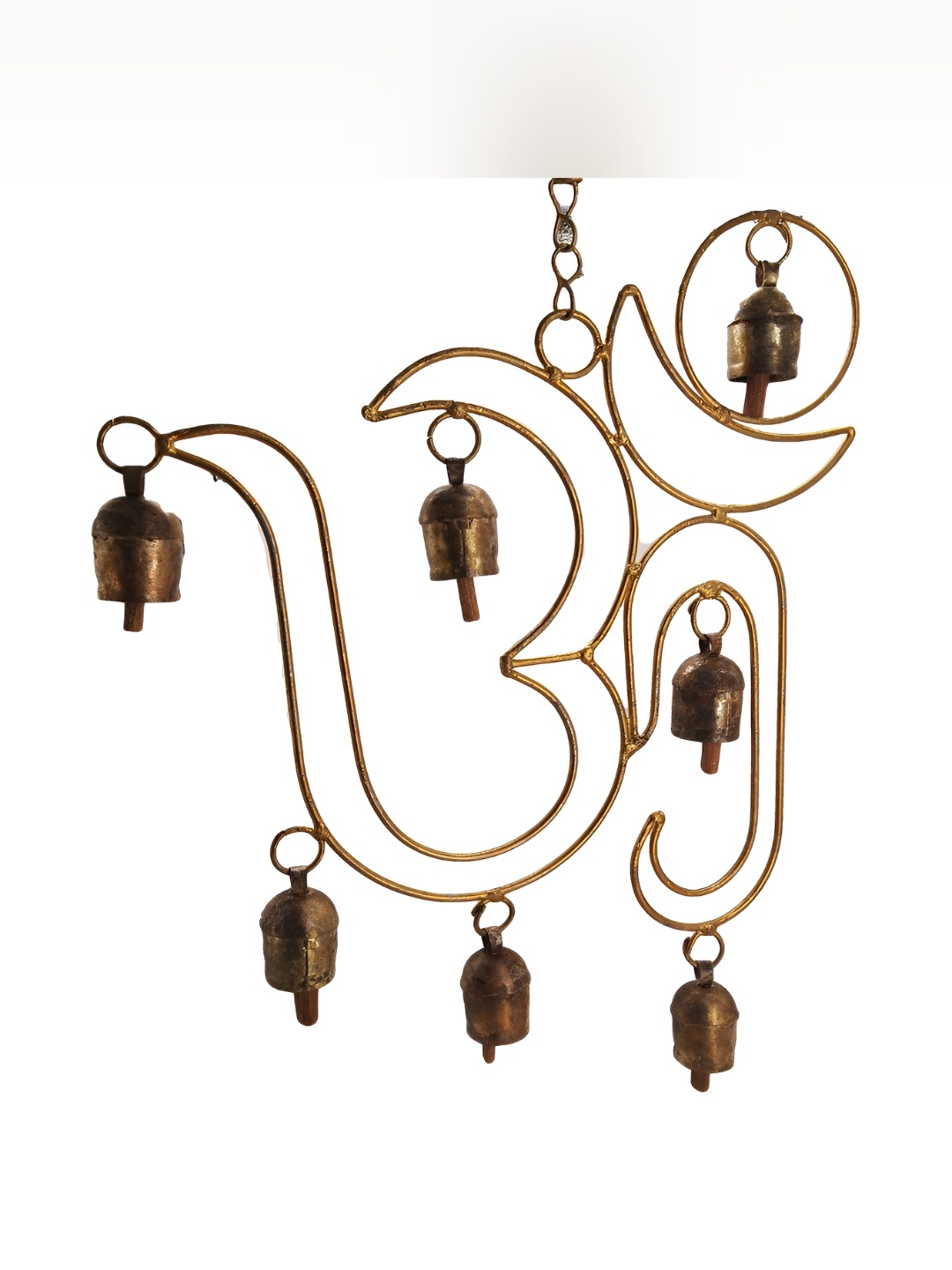 

INDIA MEETS INDIA BronzeToned Brass Wind Chime, Bronze