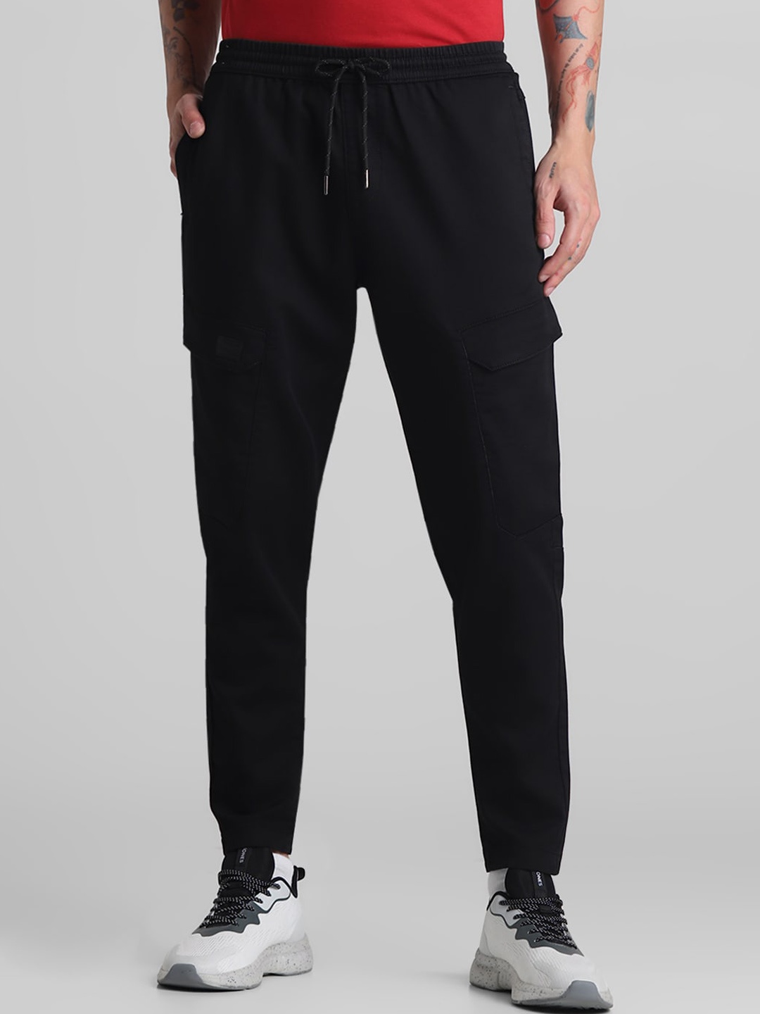 

Jack & Jones Men Mid-Rise Joggers, Black