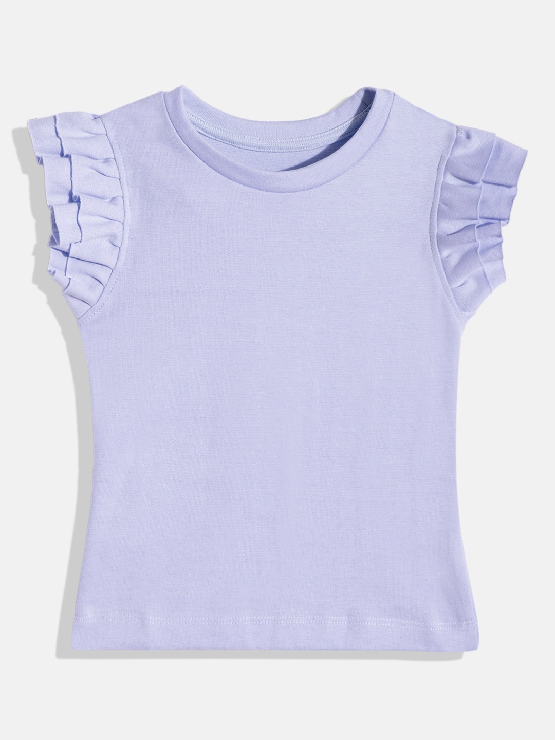 

Eteenz Girls Flutter Sleeve Cotton Top, Lavender