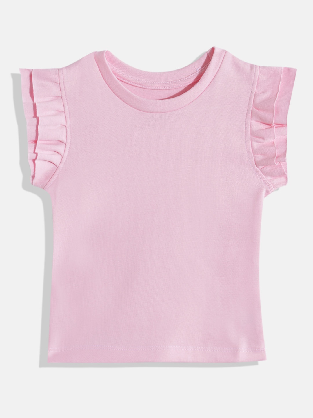 

Eteenz Flutter Sleeve Cotton Top, Pink