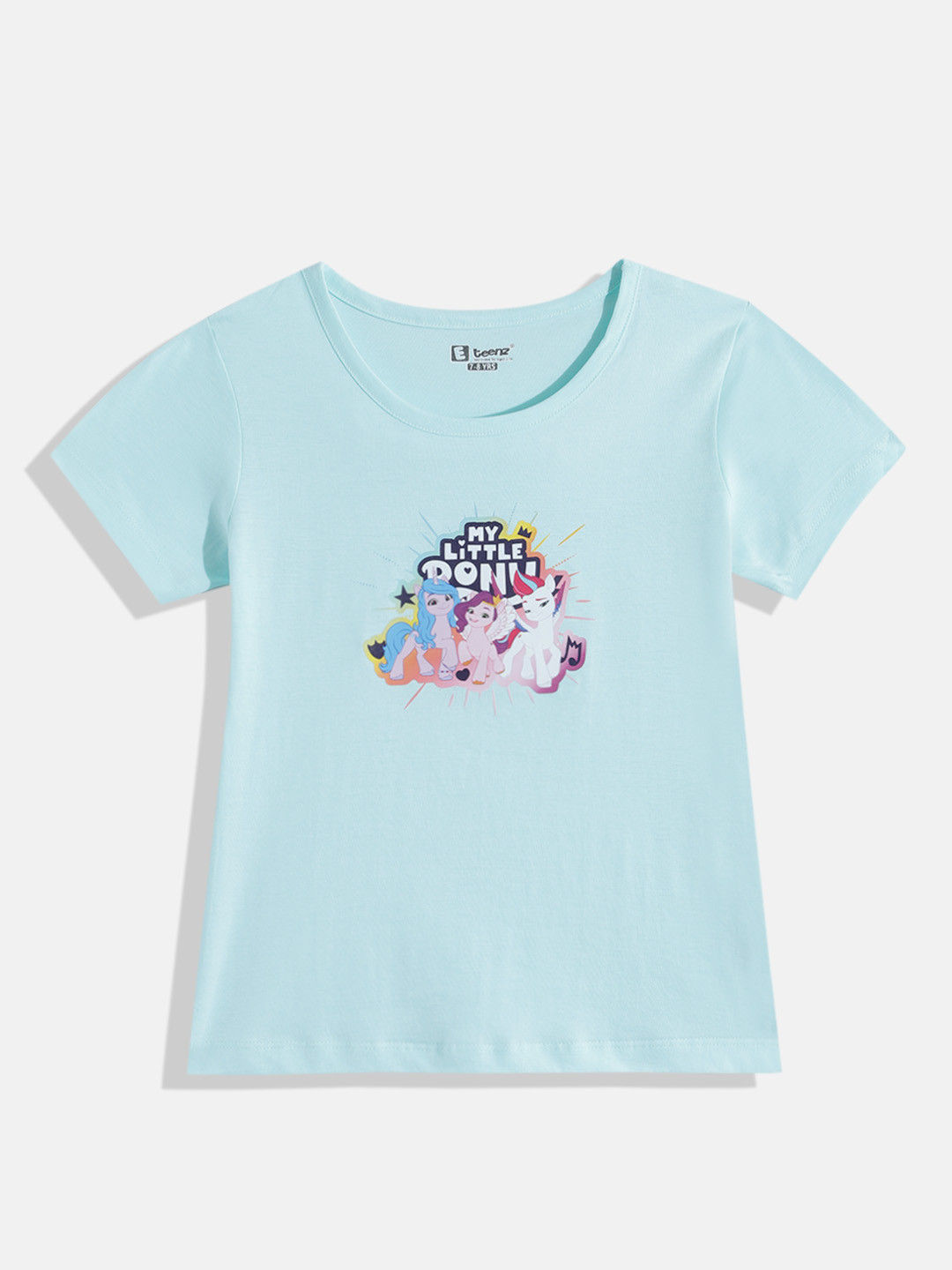 

Eteenz Girls Graphic Printed Pure Cotton T-shirt, Blue