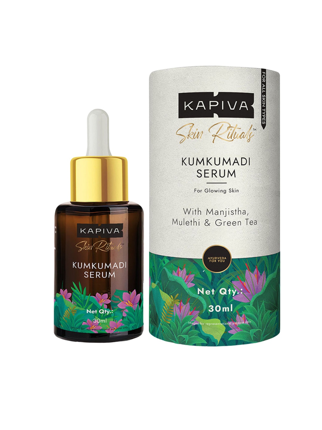 

Kapiva Skin Rituals Kumkumadi Serum With Mulethi - 30ml, Orange
