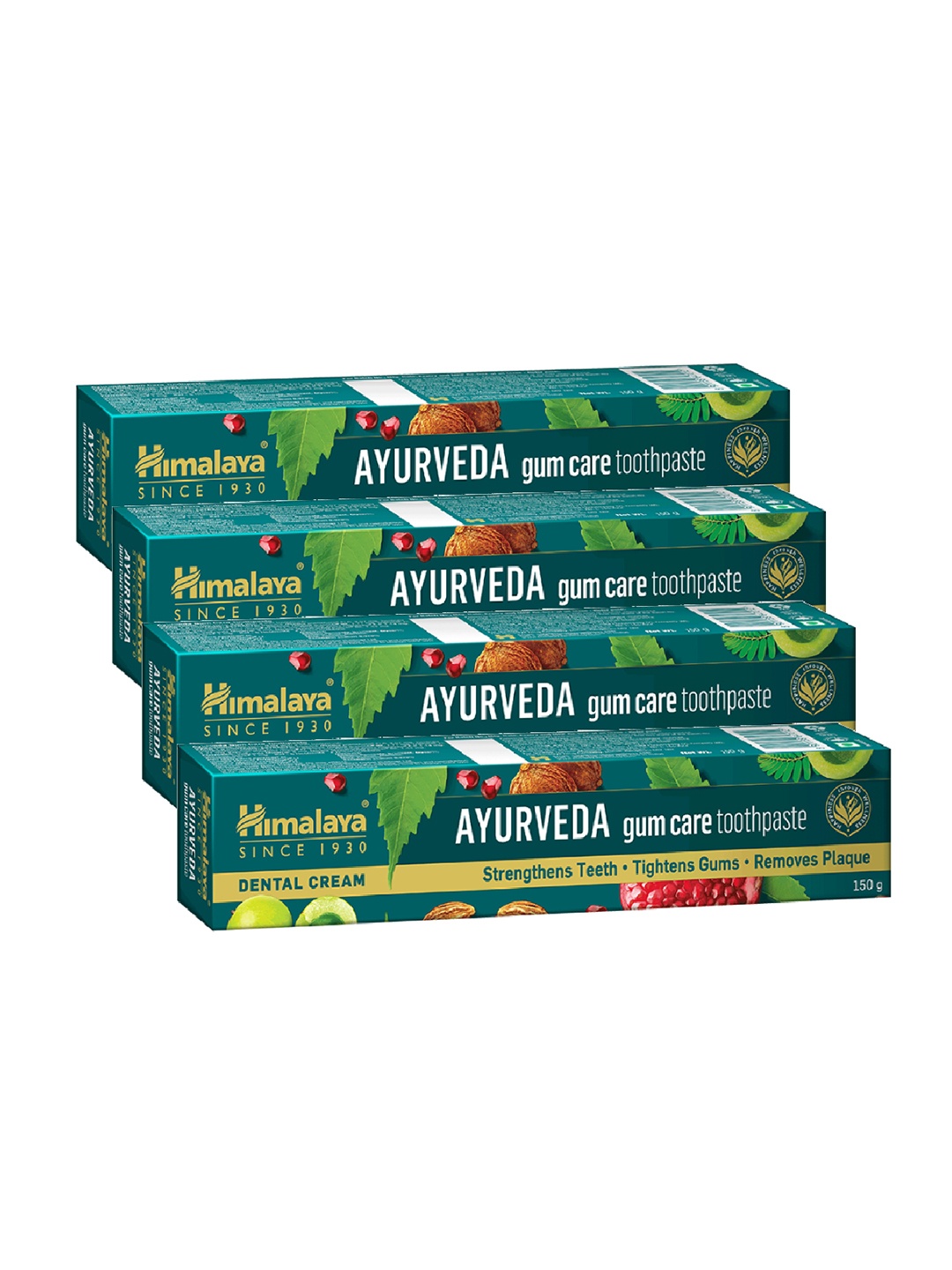 

Himalaya Set Of 4 Ayurveda Gum Care Dental Cream Toothpaste - 150g Each, Green