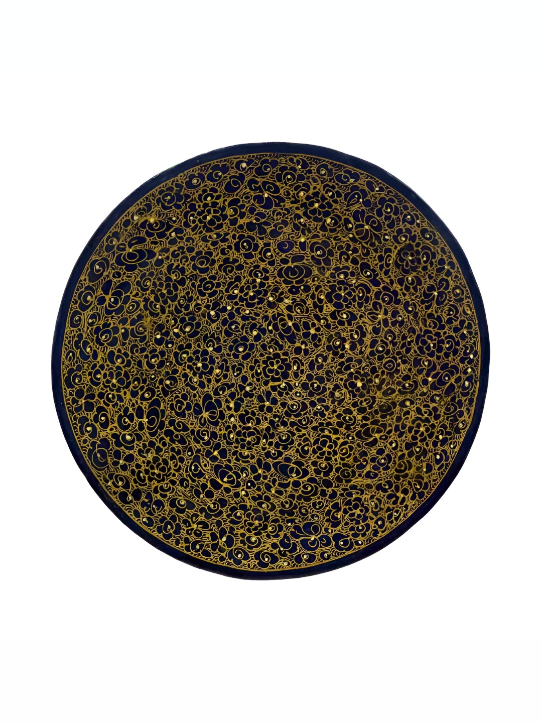 

INDIA MEETS INDIA Black Printed Wooden Wall Plate