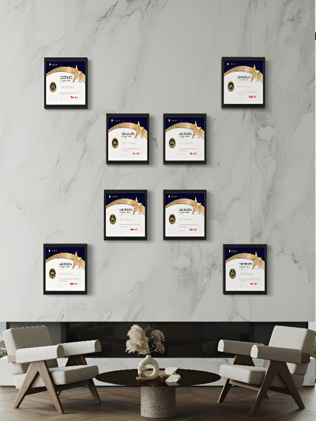 

Stuthi Arts Black 8 Pieces Wooded Wall Photo Frames