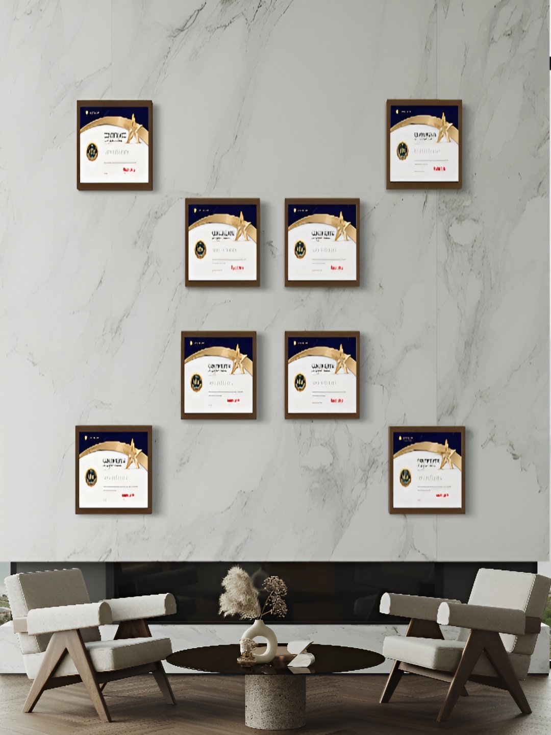 

Stuthi Arts Brown 8 Pieces Wooded Wall Photo Frames