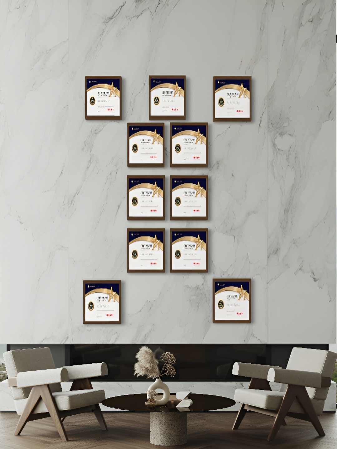 

Stuthi Arts Brown 11 Pieces Wooded Wall Photo Frames