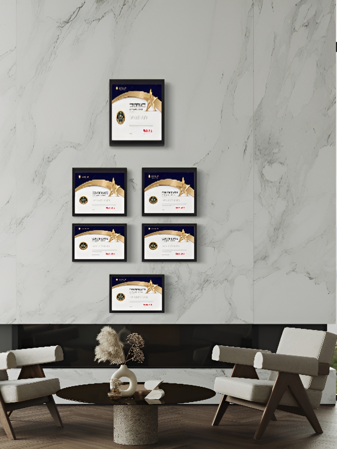 

Stuthi Arts Black 6 Pieces Wooden Wall Photo Frames