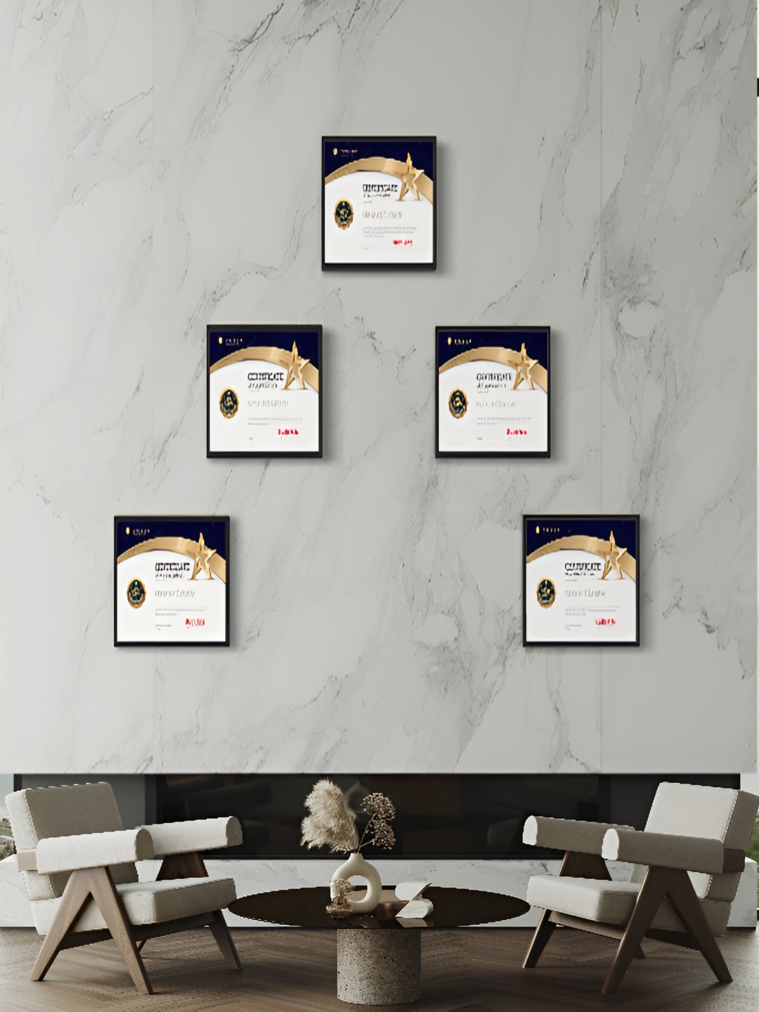

Stuthi Arts Black 5 Pieces Wooded Wall Photo Frames
