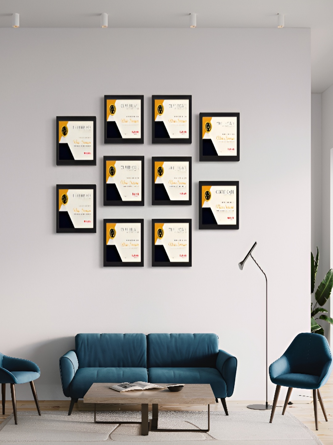 

Stuthi Arts Black 10 Pieces Wooded Wall Photo Frames