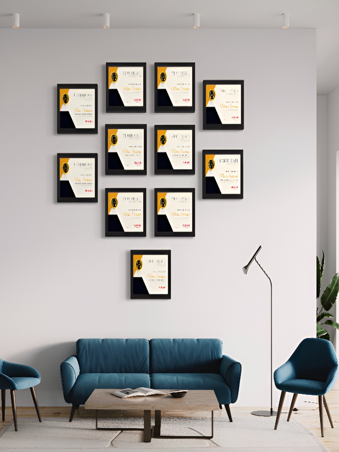 

Stuthi Arts Black 11 Pieces Wooded Wall Photo Frames