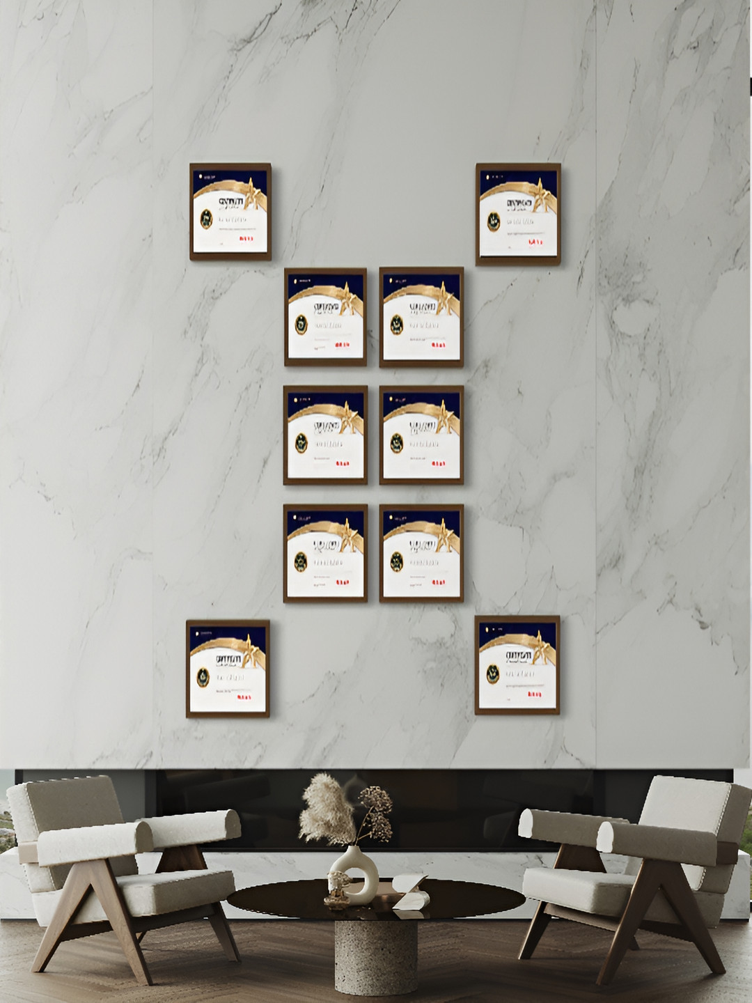 

Stuthi Arts Brown 10 Pieces Wooden Wall Photo Frames