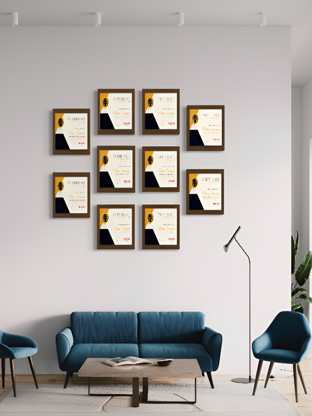 

Stuthi Arts Brown 10 Pieces Wooded Wall Photo Frames