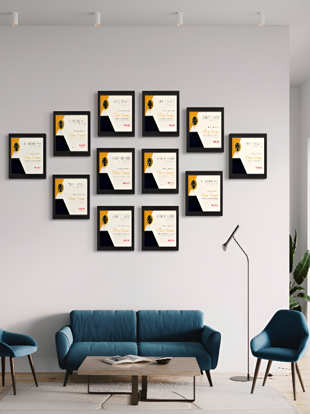 

Stuthi Arts Black 12 Pieces Wooden Wall Photo Frames