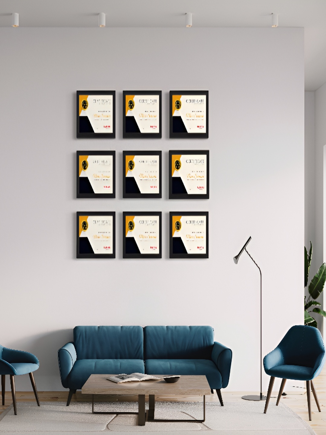 

Stuthi Arts Black 9 Pieces Wooden Wall Photo Frames