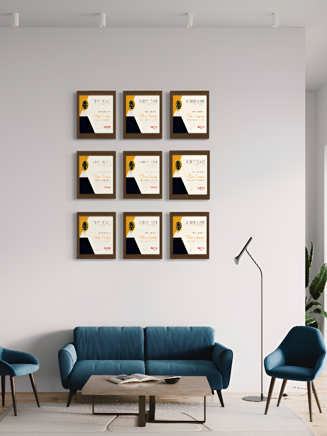 

Stuthi Arts Brown 9 Pieces Wooded Wall Photo Frames