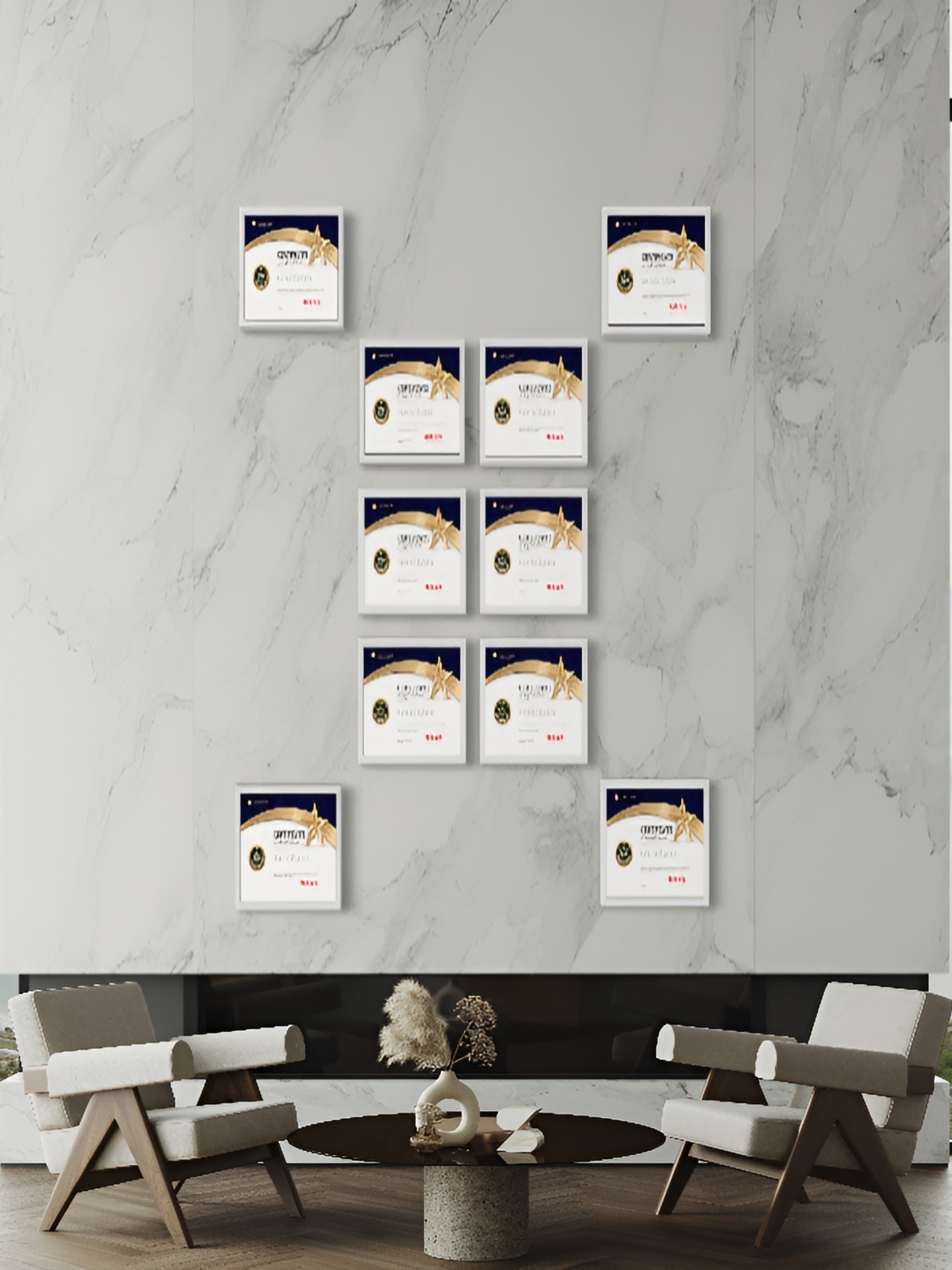 

Stuthi Arts White 10 Pieces Wooded Wall Photo Frames