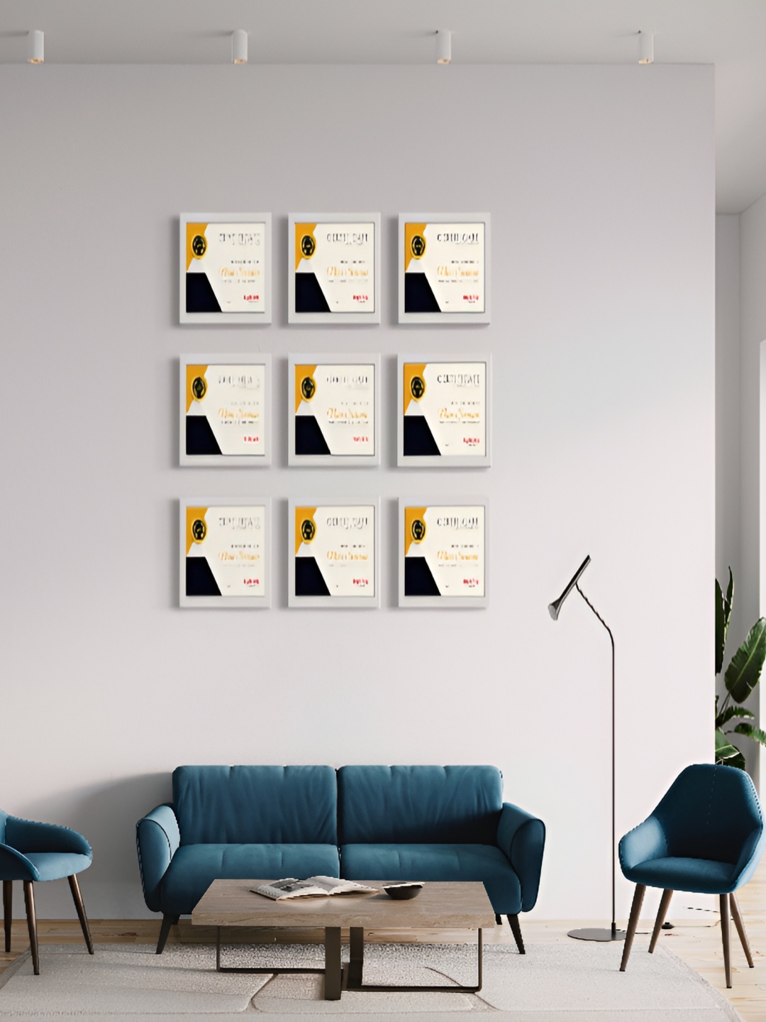 

Stuthi Arts White 9 Pieces Wooden Wall Photo Frames