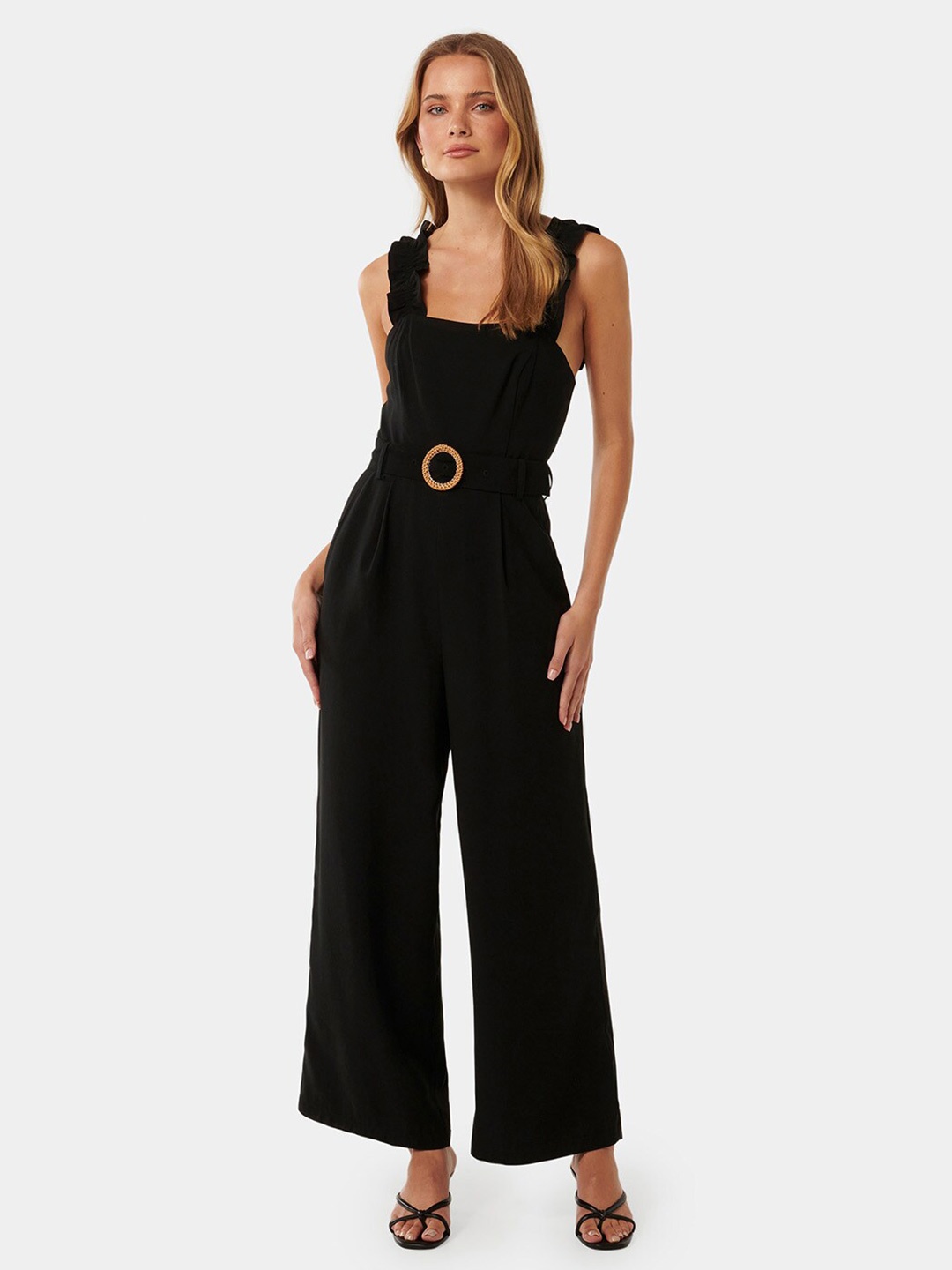 

Forever New Square Neck Basic Jumpsuit, Black