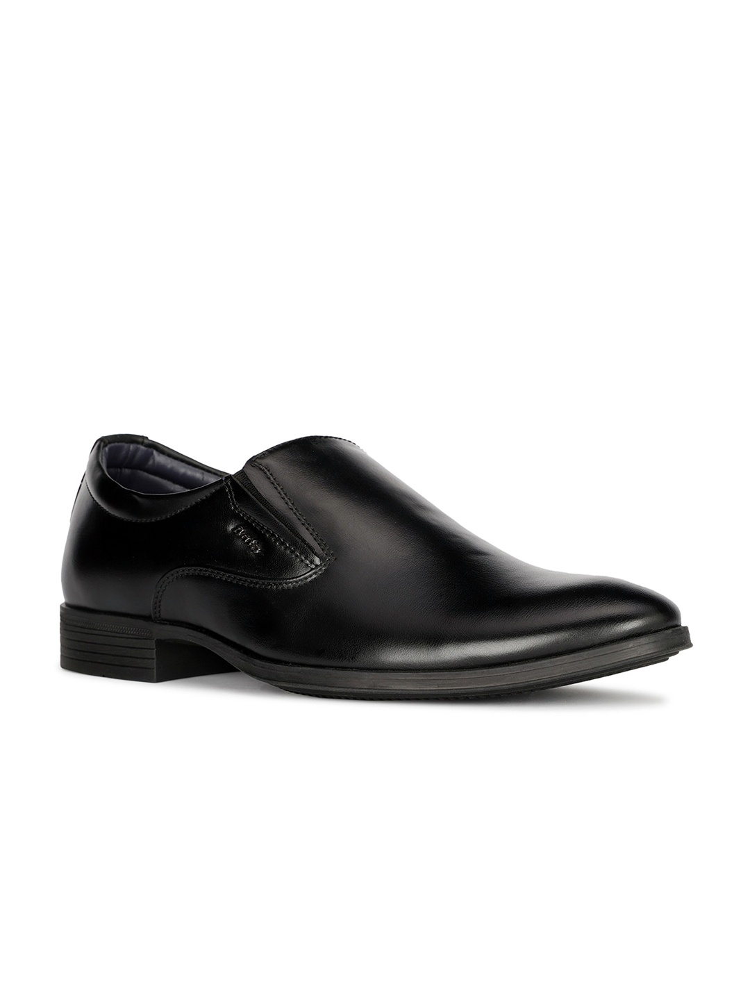 

Bata Men Nigel E Round Toe Formal Slip-On Shoes, Black