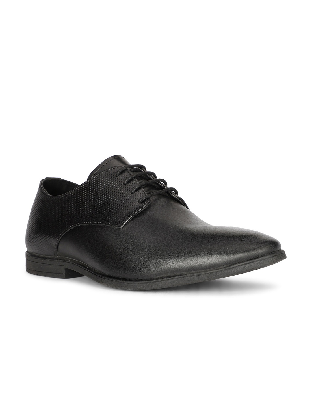 

Hush Puppies Men PIERCE Round Toe Leather Formal Derbys, Black