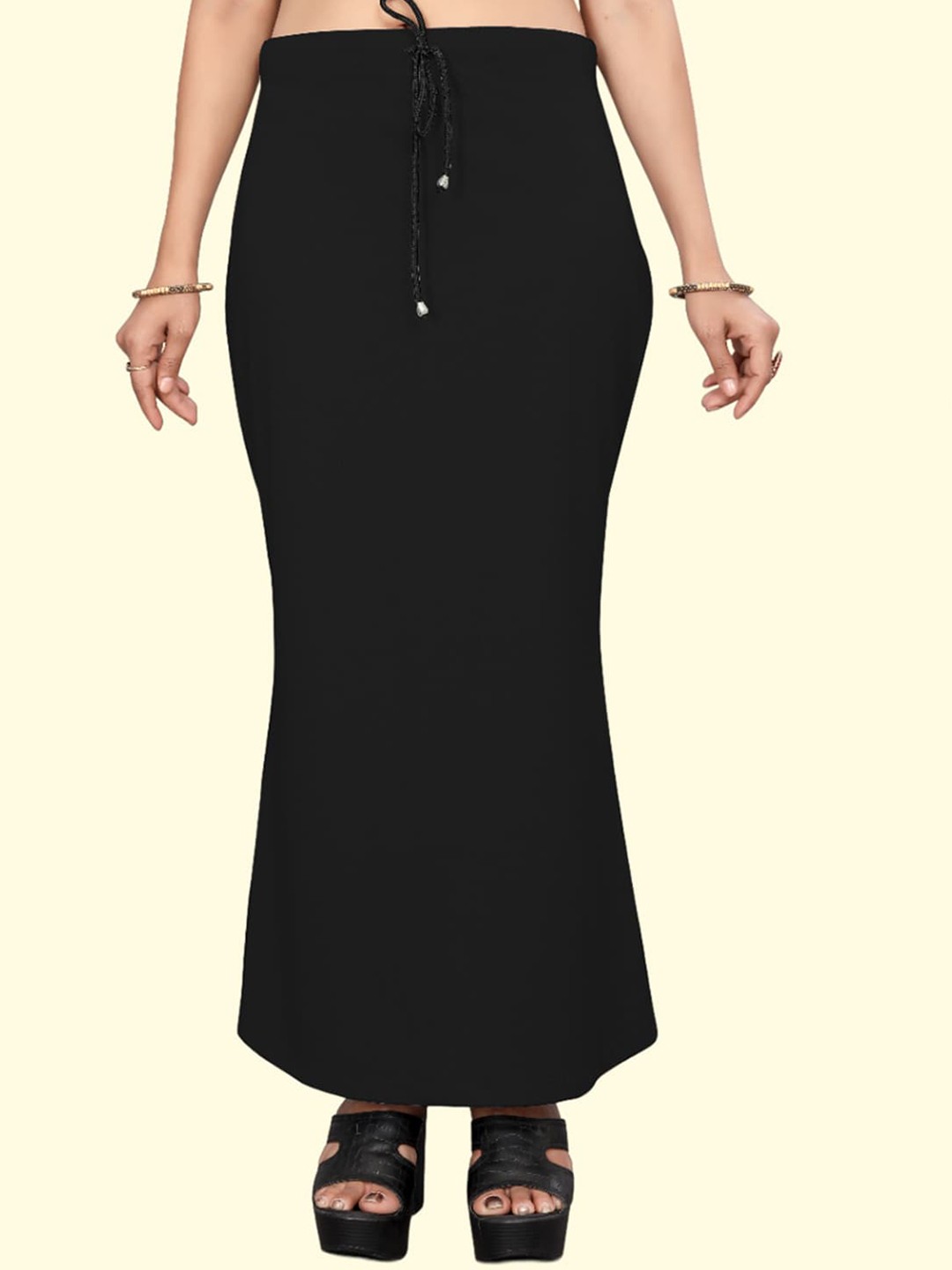 

Leeza Store Stretchable Skin-Friendly Saree Shapewear, Black