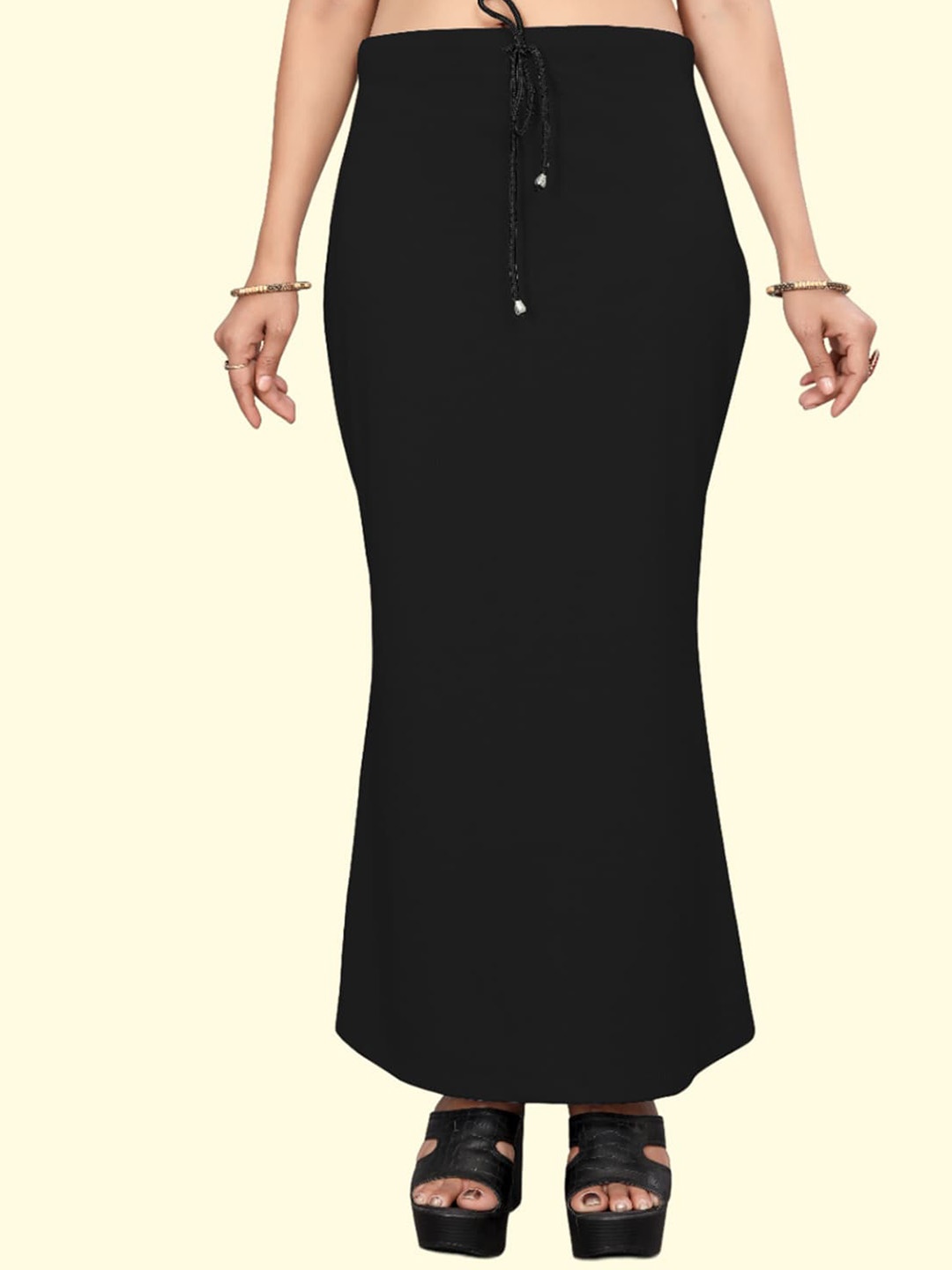 

Leeza Store Stretchable Skin-Friendly Saree Shapewear, Black